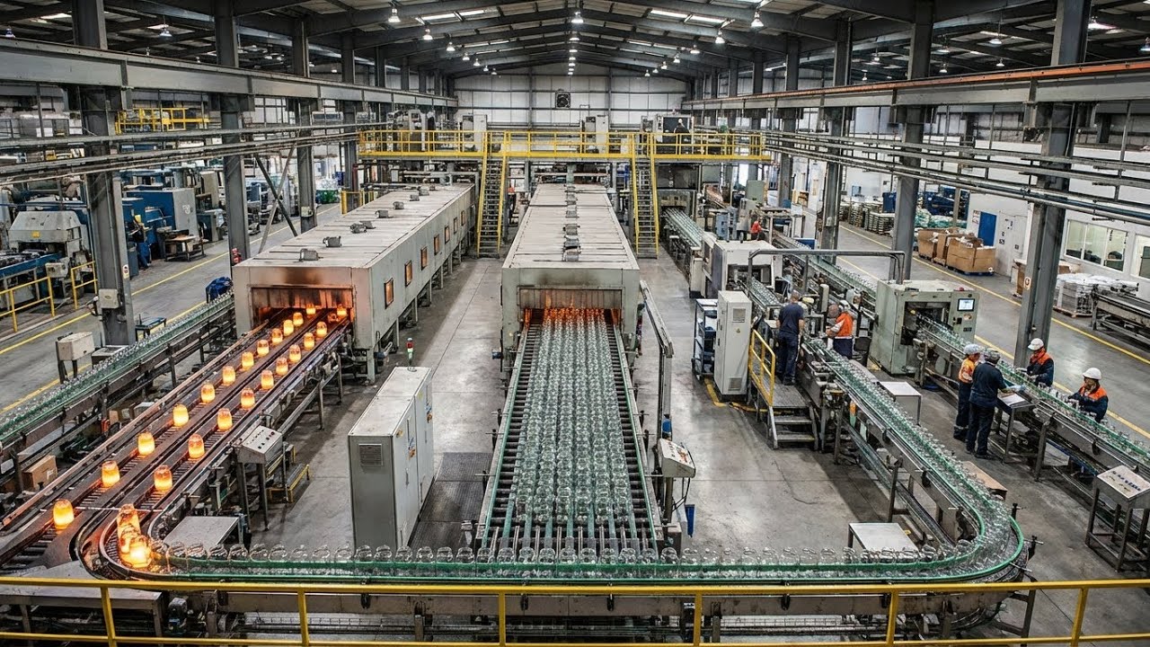 How Glass Bottles Are Made — From Sand to Container (1500°C)