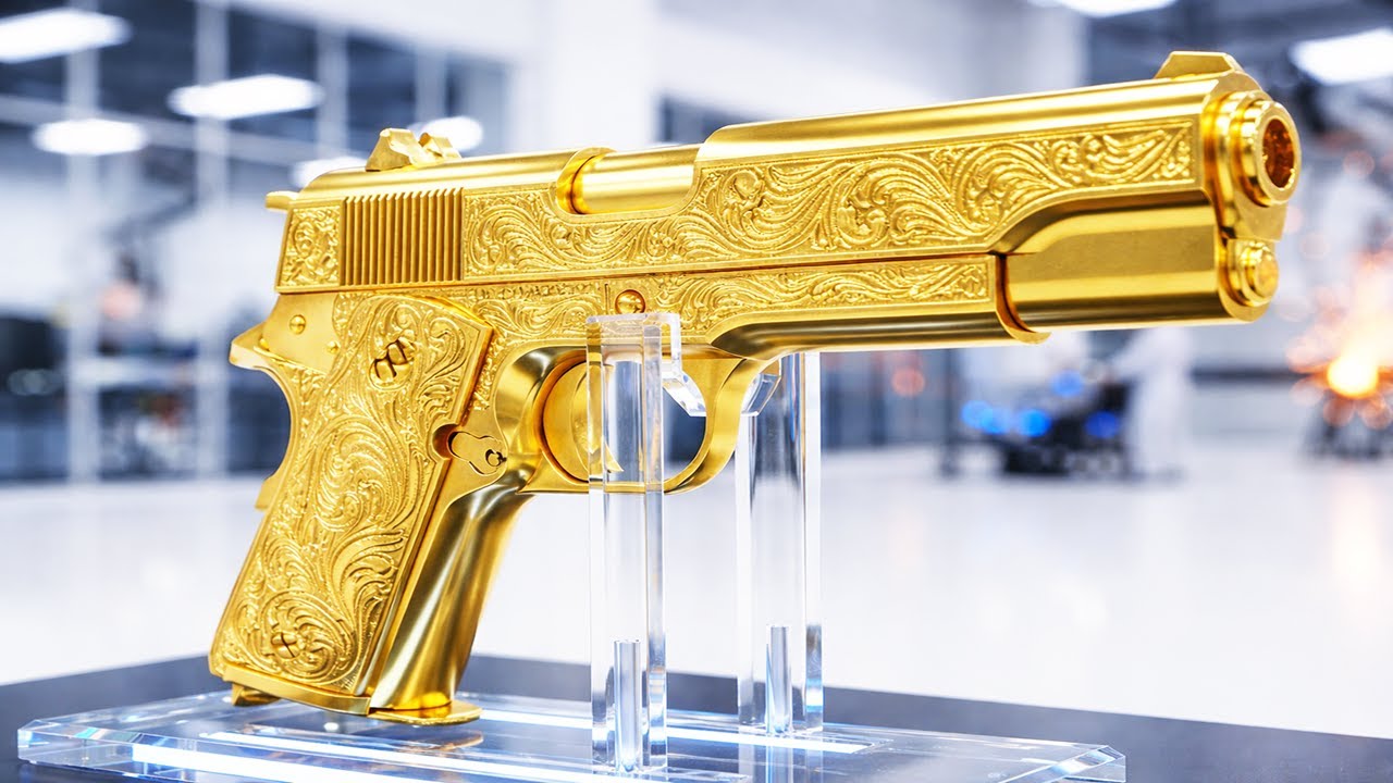 Inside the 24K Gold Factory – Colt M1911 Forged as a 24K Gold Showpiece