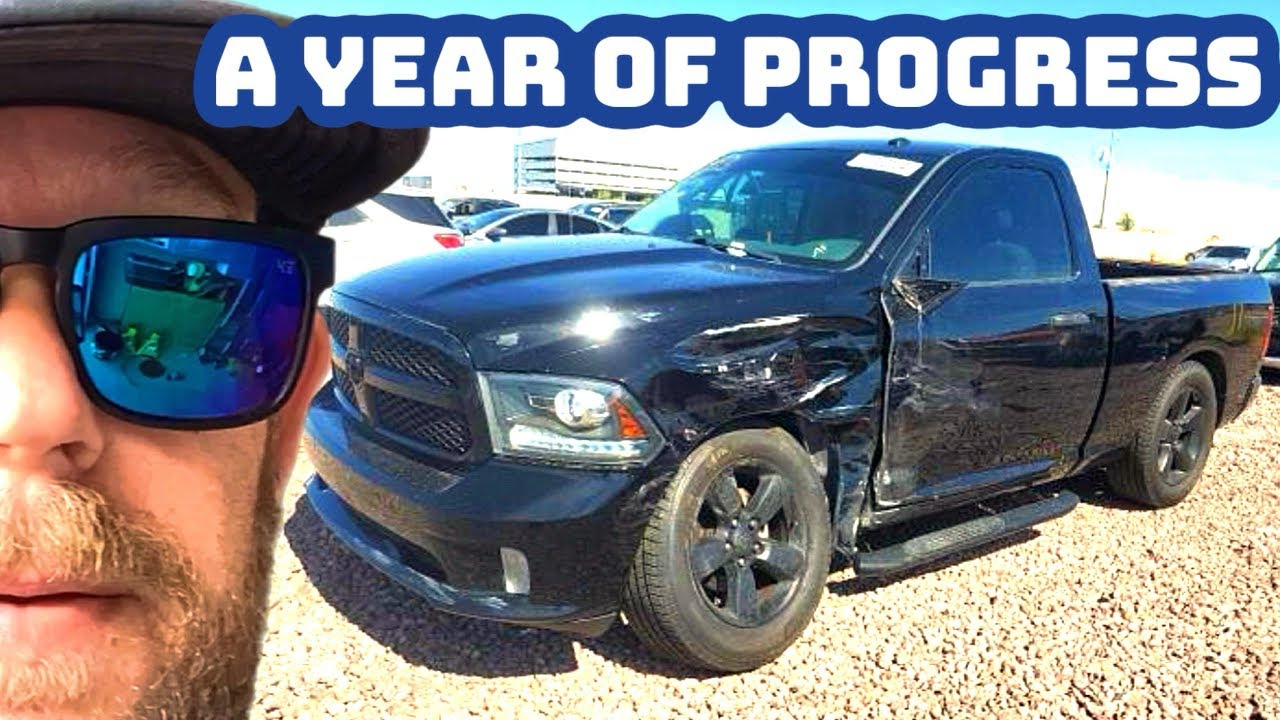 Wrecked Copart Ram 1500 Hemi Single cab - 1 Year of Progress