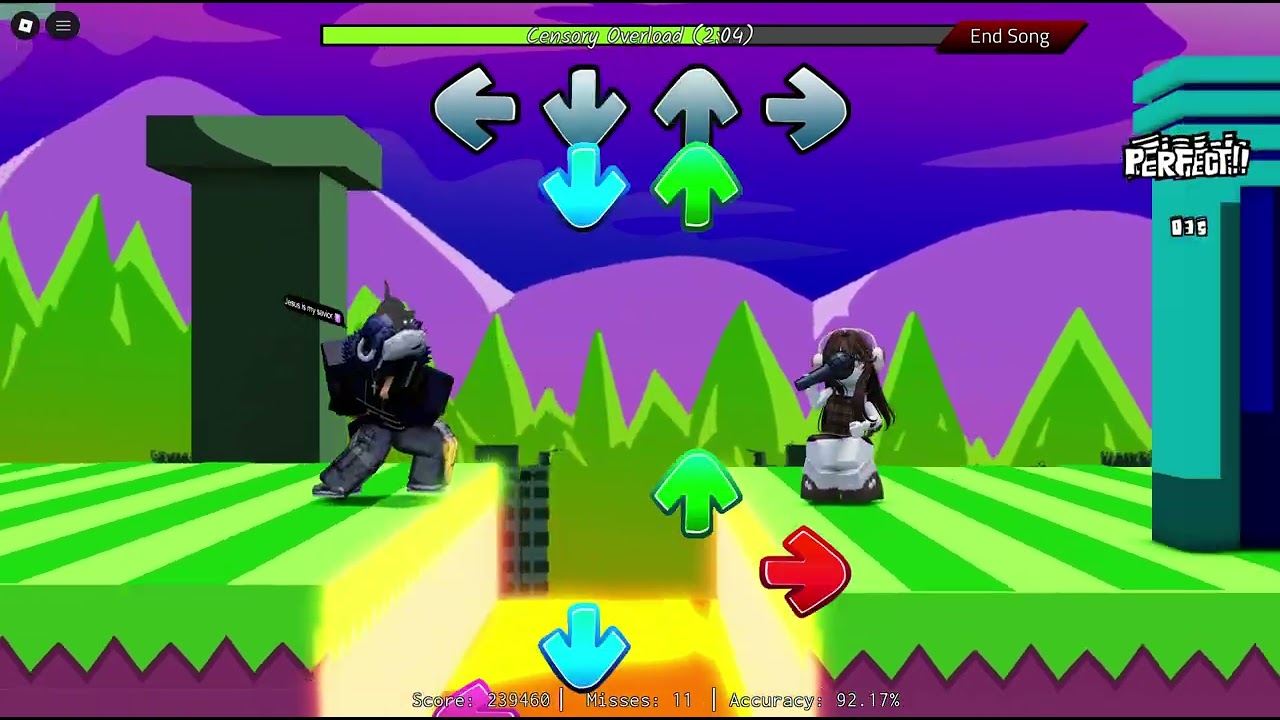 Roblox 2026 73 VS 74 BFNF Remix Censory Overload #roblox #gameplay