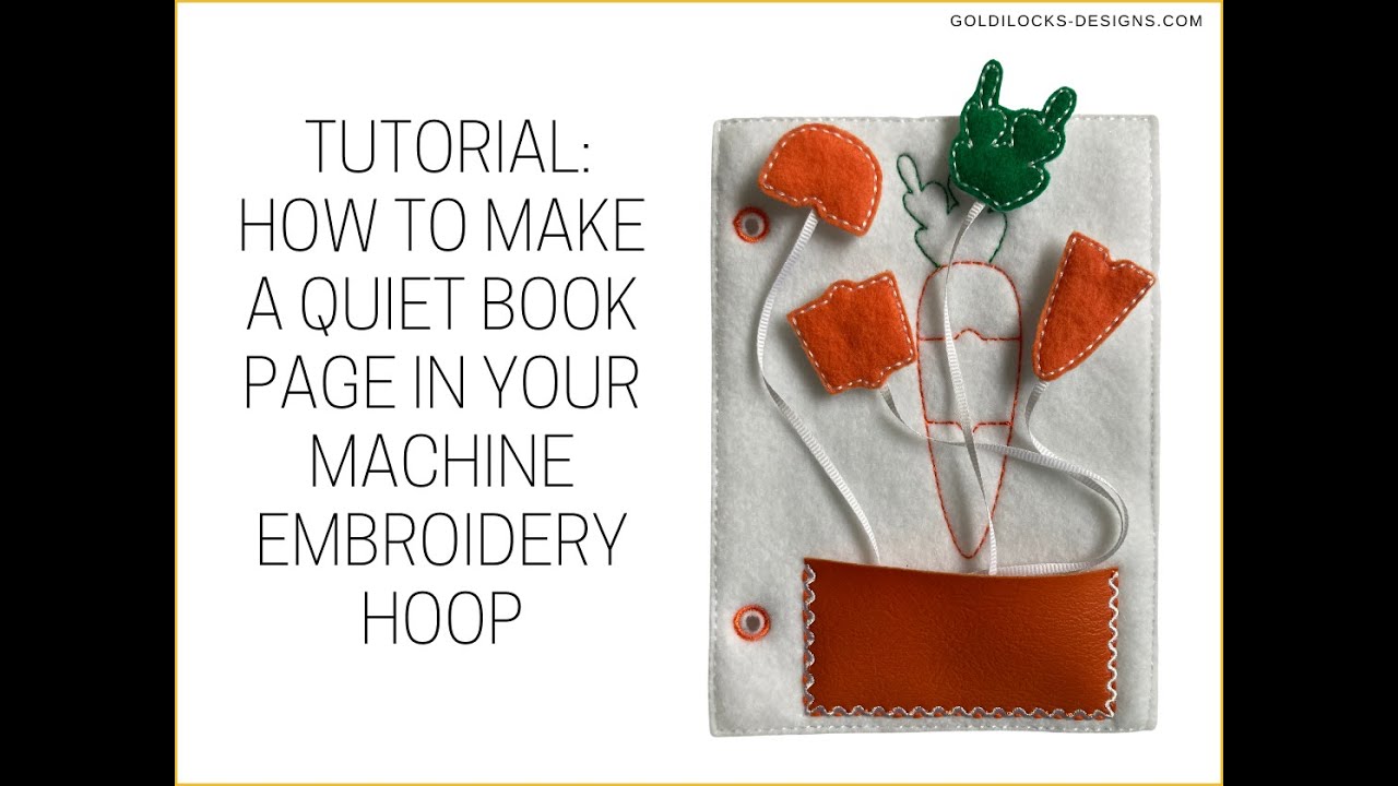 How to make a Quiet Book page in your machine embroidery hoop