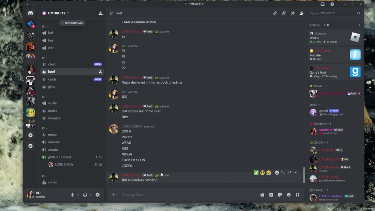 Garbage Oxx Clan kid Loxx Ducking Aordy & Bordy (Discord packing) #oxxk 