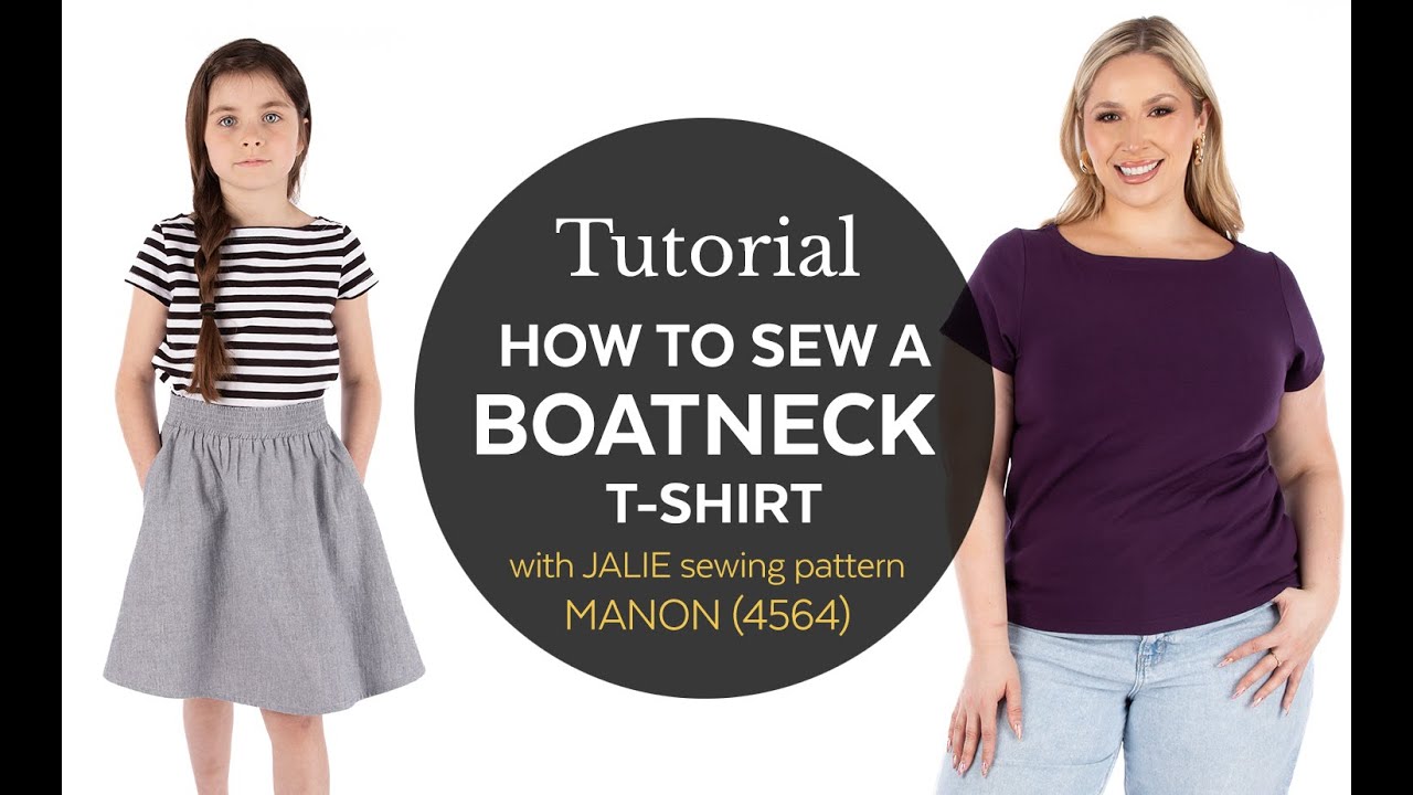 How to sew a Boat Neck t-shirt (Jalie Patterns Manon 4564)