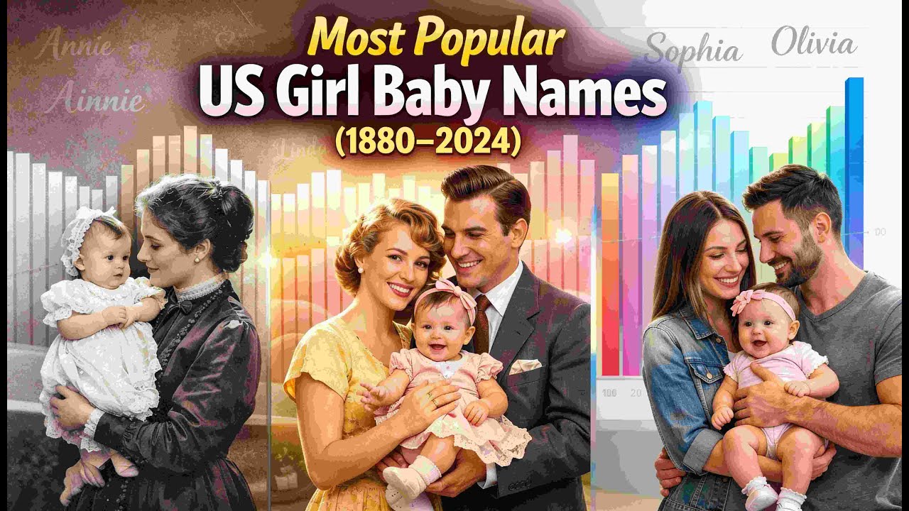Most Popular US Girl Baby Names (1880–2024)