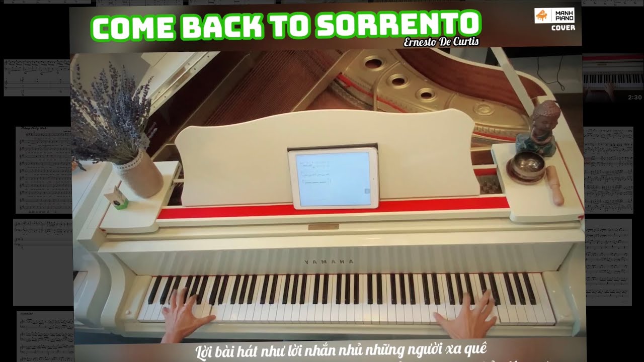 🎵 Manh Piano - COME BACK TO SORRENTO E. Curtis | Piano Cover + Sing Along