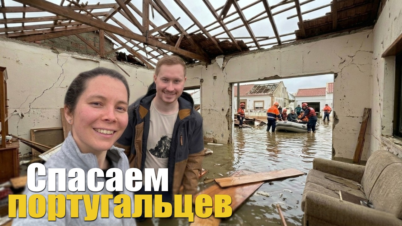 Последствия ураганов в Португалии. Хорошо, что у нас есть автодом