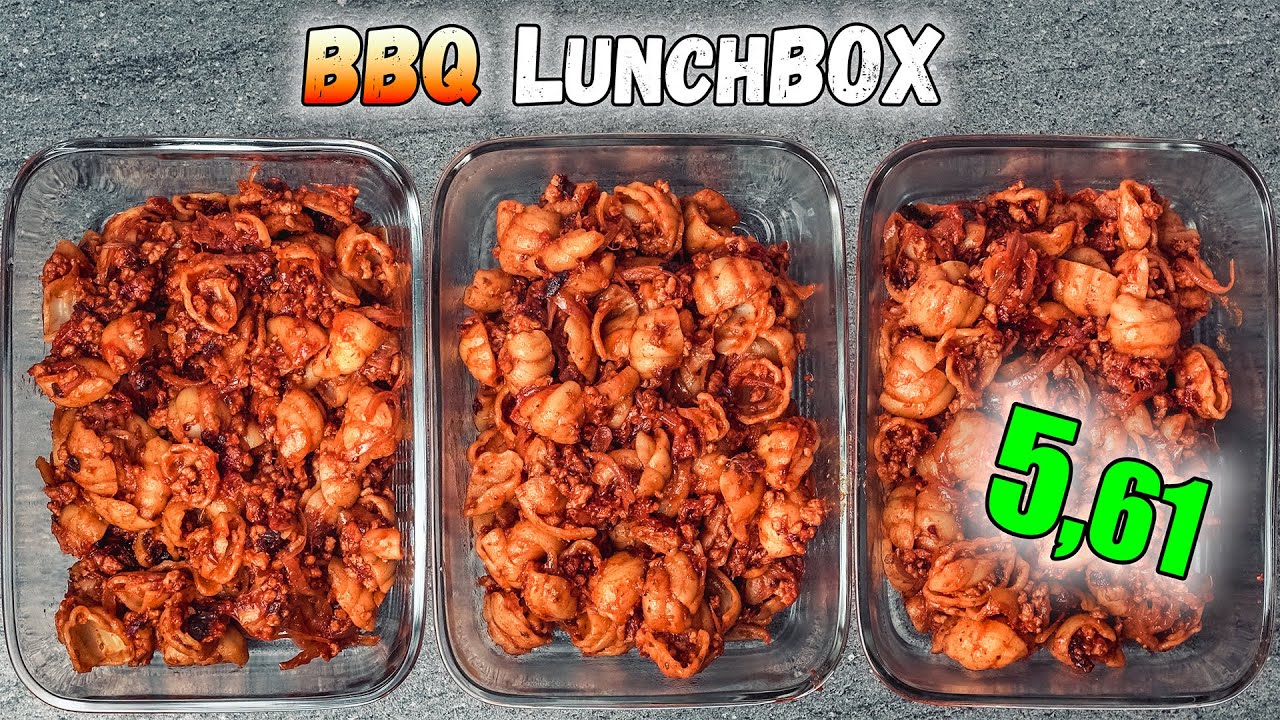 Jednogarnkowy MAKARON wieprzowina BBQ - LunchBOX na 3 dni - 894 kcal