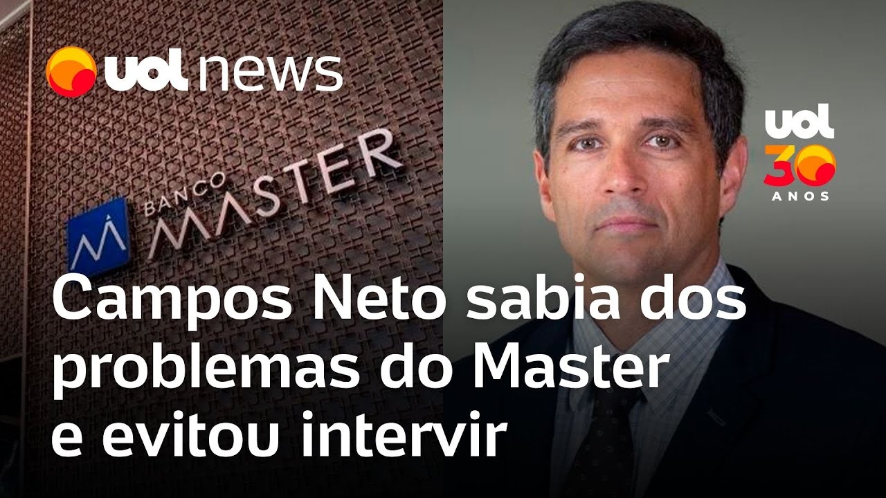 Campos Neto sabia dos problemas do Master e evitou intervir no último ano de mandato, diz jornal