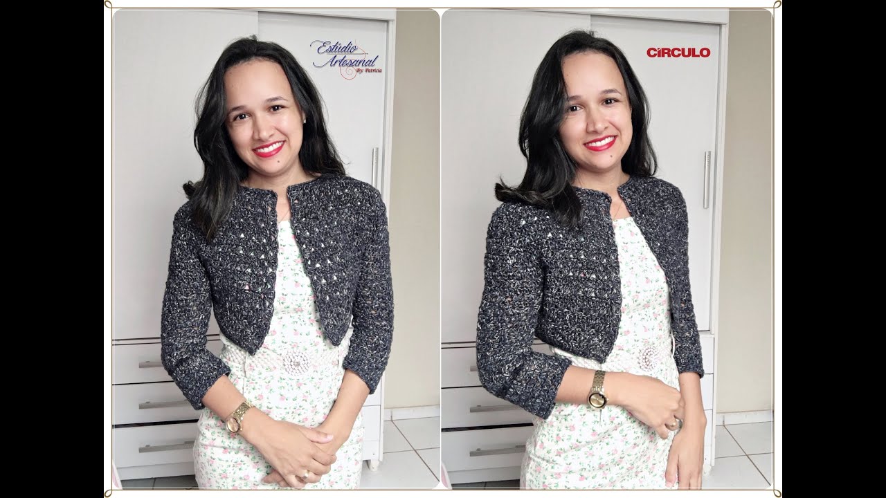 Bolero ou casaquinho de croche Jeans