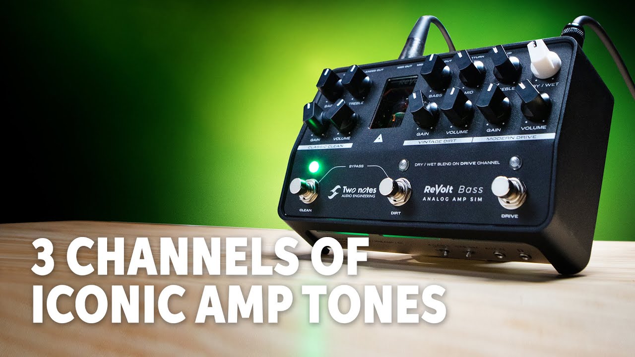 Two Notes ReVolt Bass Amp Simulator Pedal Demo