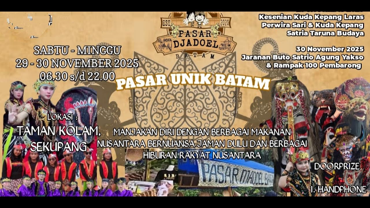 PASAR JADHOL DI KOLAM PANCING SEKUPANG BATAM, BERSAMA EBEG BANYUMASAN SATRIA TARUNA BUDAYA BATAM
