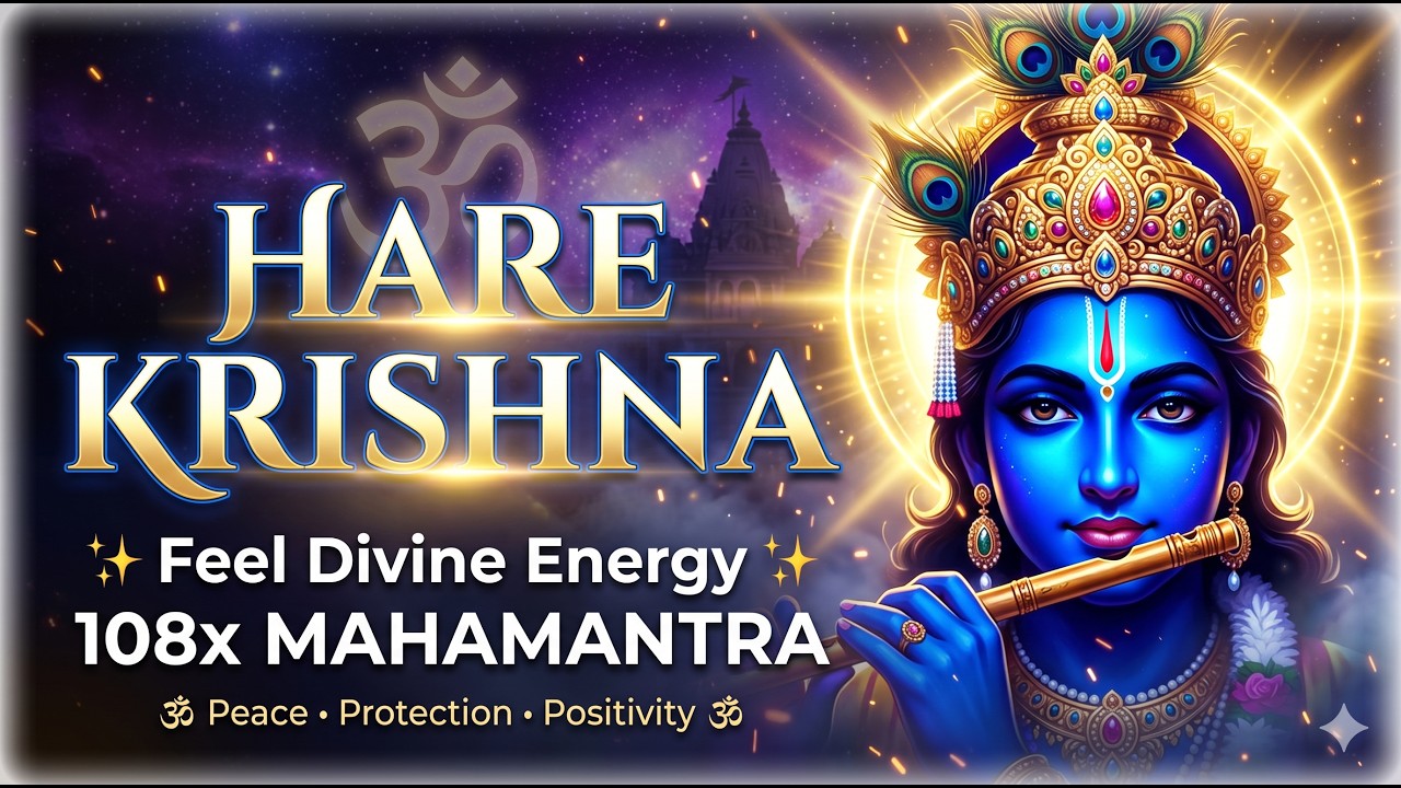 Hare Krishna Hare Ram 🕉️108 Times  Mahamantra |  Daily Chant for Inner Peace