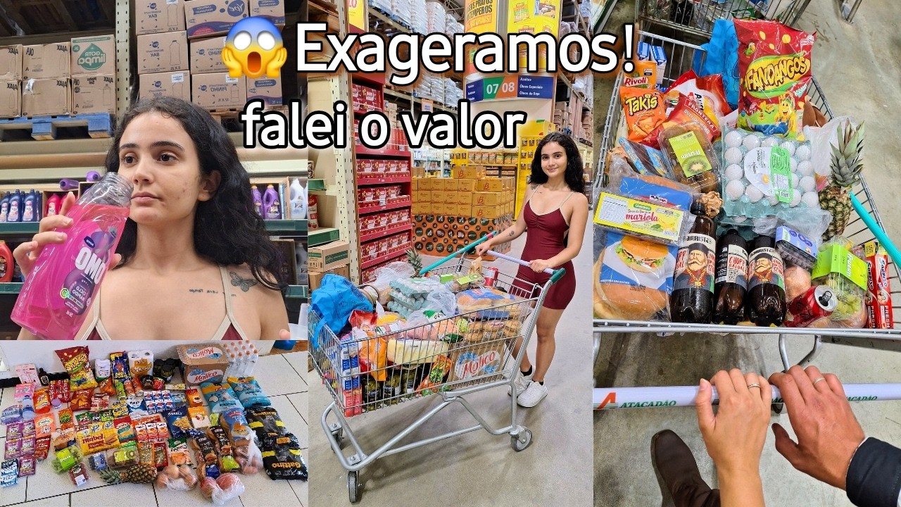 FOMOS AO ATACADÃO E EXAGERAMOS 😱 | COMPRAS DO MÊS EM CASAL +valores