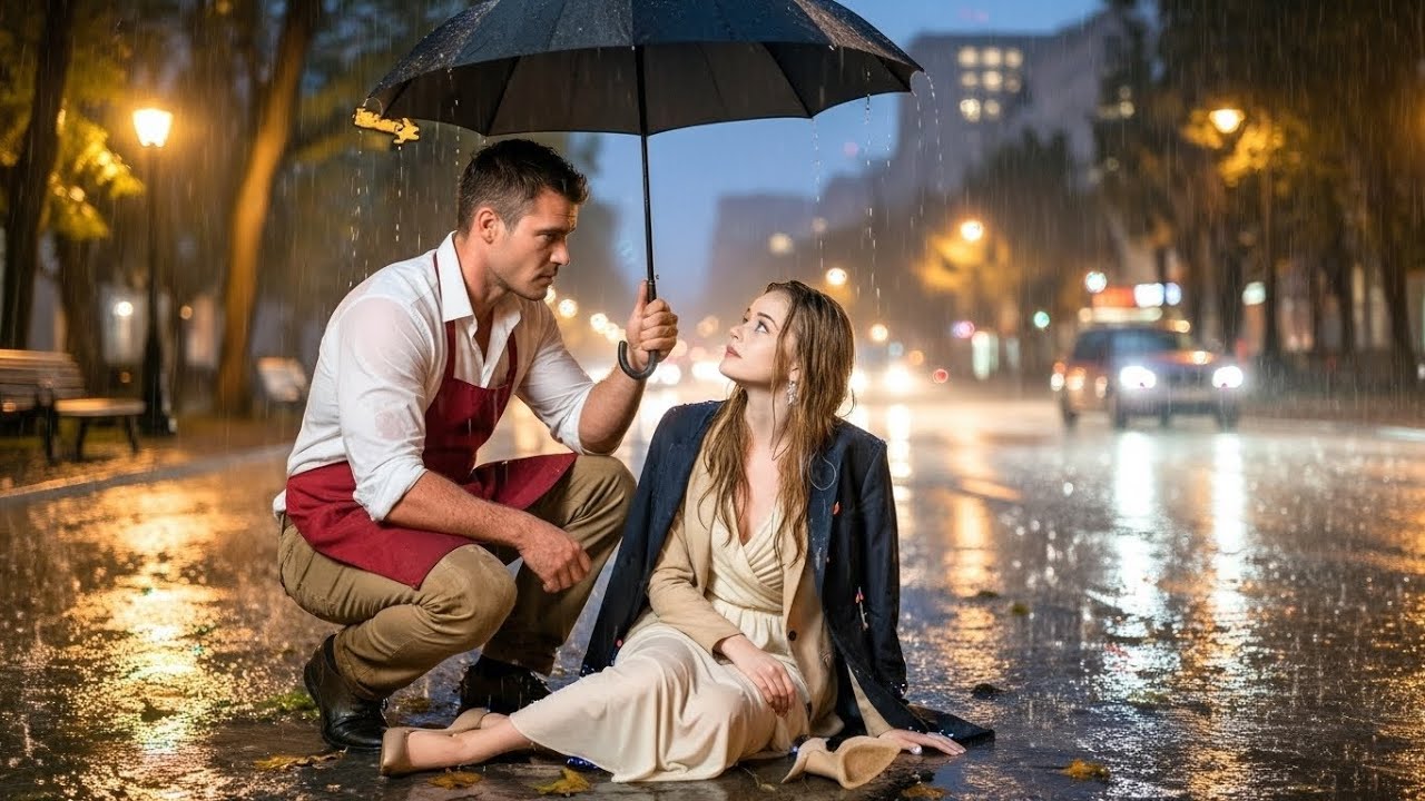 A Single Dad Waiter Rescued a Young Woman in the Rain—Days Later, His Daughter Recognized