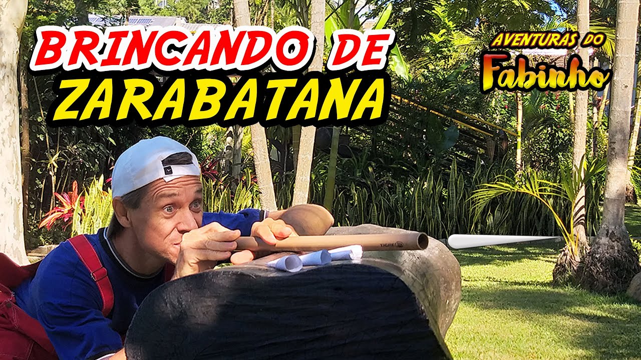 ZARABATANA | FABINHO TENTA ACERTAR OS BALÕES PENDURADOS NO QUINTAL!