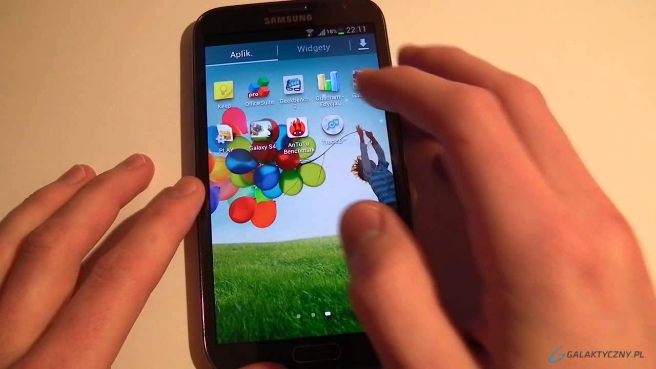 Samsung Galaxy S4 Live Wallpaper (Animowana Tapeta) na Galaxy Note 2