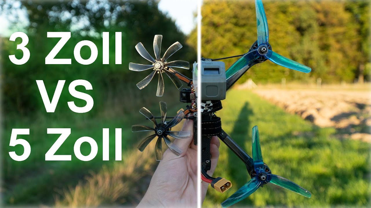 3 Zoll vs 5 Zoll - Kurzer Vergleich in der Luft!