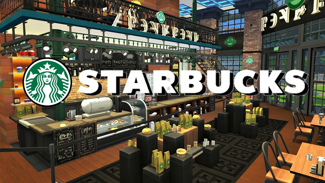 The Sims 4 STARBUCKS - NoCC | Speed Build