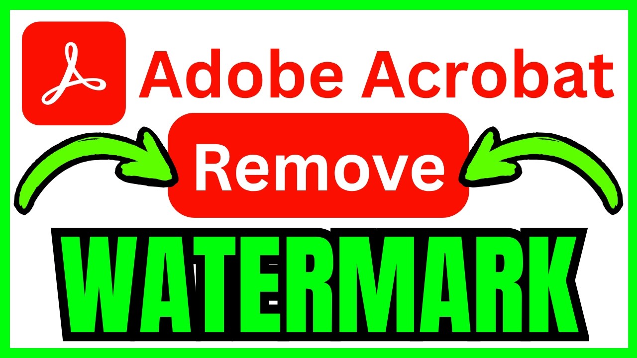 How To REMOVE WATERMARK From PDF In Adobe Acrobat (QUICK & EASY) 2026