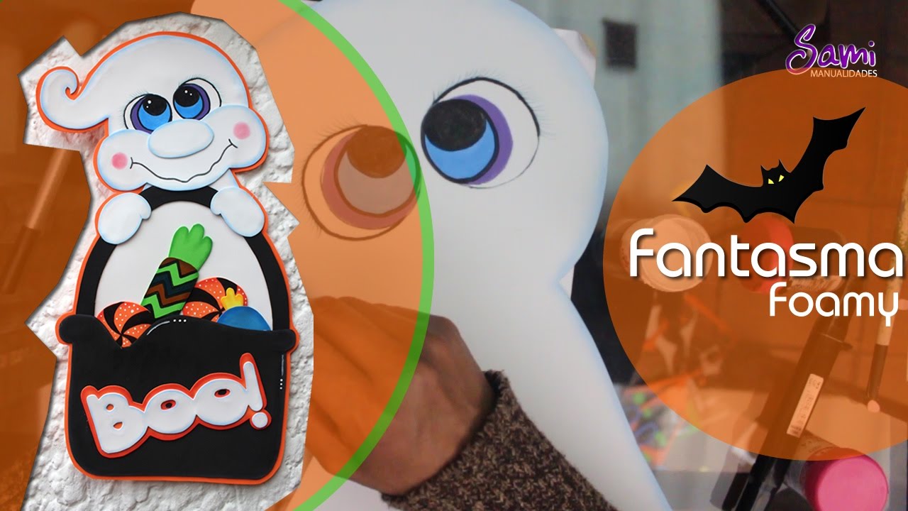 manualidades goma eva Fantasma para halloween I  foamy