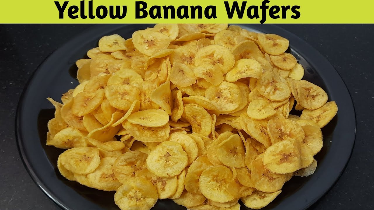 Yellow Banana Chips - Banana Wafers - How To Make Banana Chips - कुरकुरे केले के चिप्स