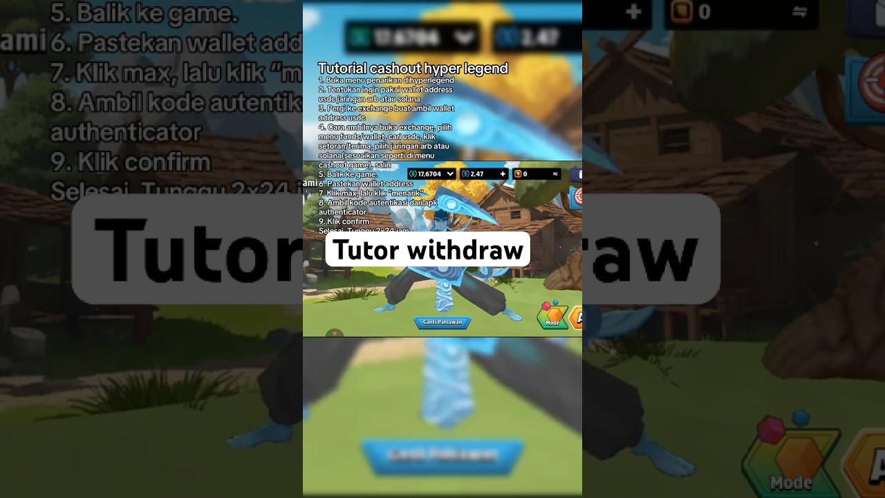 Tutorial cashout/withdraw hyperlegend 
