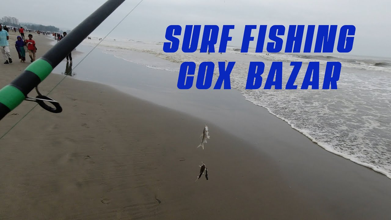 কক্সবাজার সৈকতে ছিপ বড়শি দিয়ে মাছ ধরা | Surf Fishing | 4k