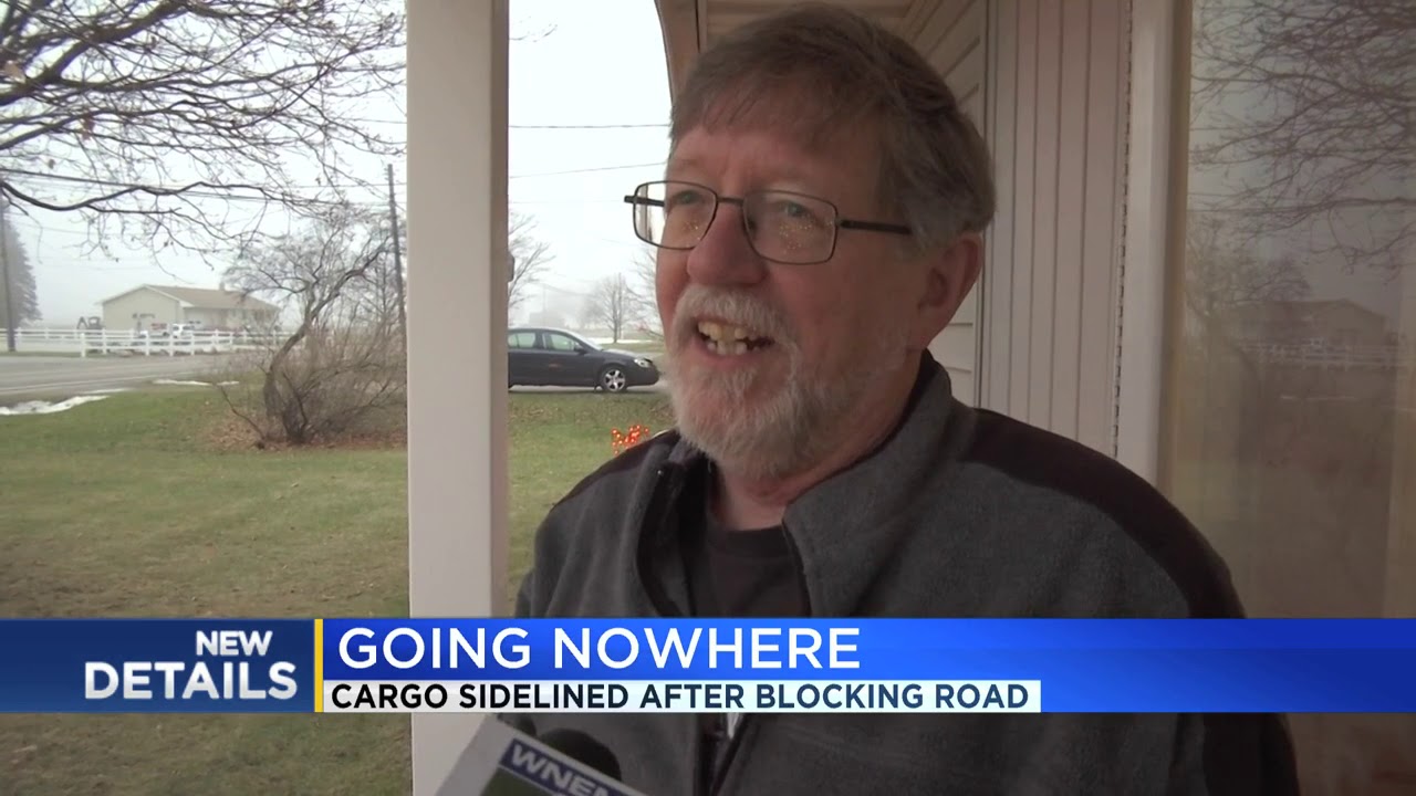 Cargo sidelined after blocking road