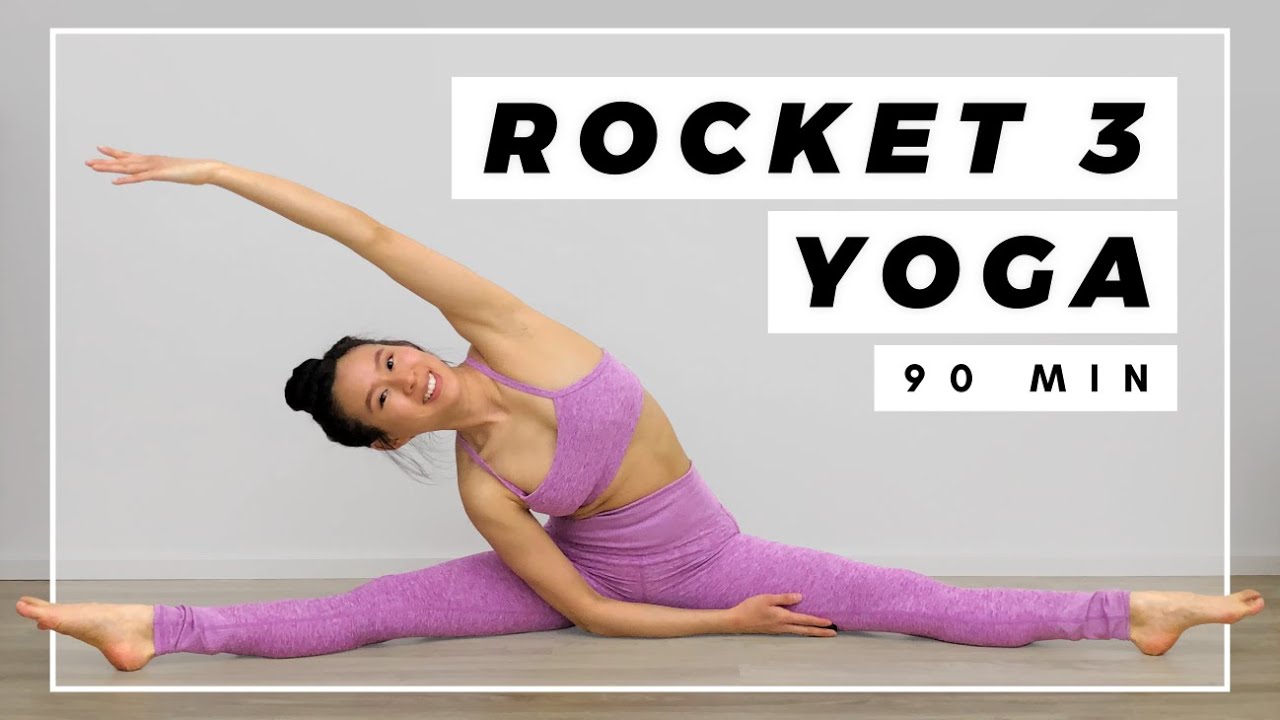 ROCKET YOGA 3 - build strength and stamina | 90 min Beginner-Intermediate Level | Jacqui Noel Yoga