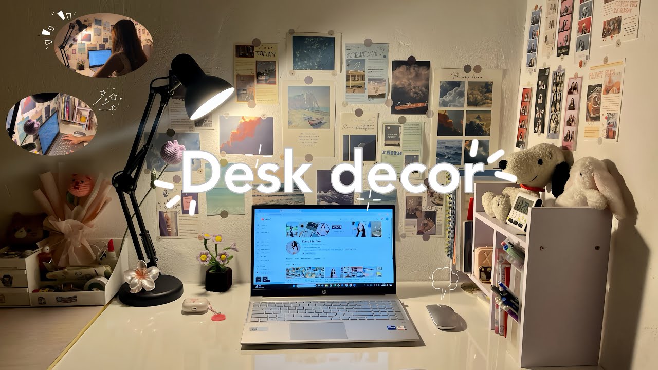 DESK DECOR | UNBOXING | Trang trí bàn học cùng mình 💐