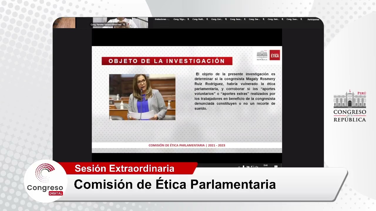 COMISI&Oacute;N DE &Eacute;TICA PARLAMENTARIA | 09/06/23