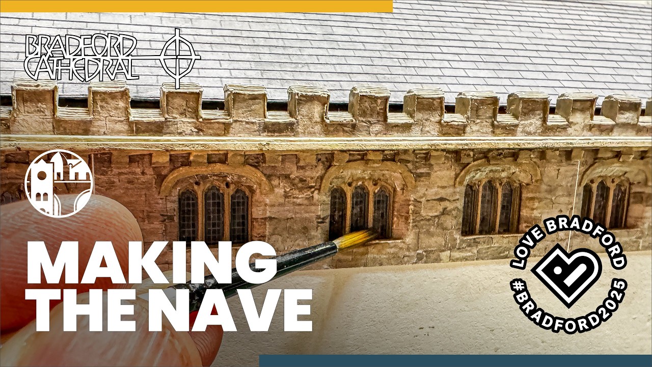 Bradford Cathedral - modelling the nave from card and paper