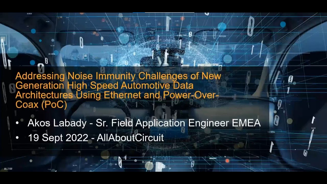 Addressing noise immunity challenges of new generation high speed automotive data architectures usin