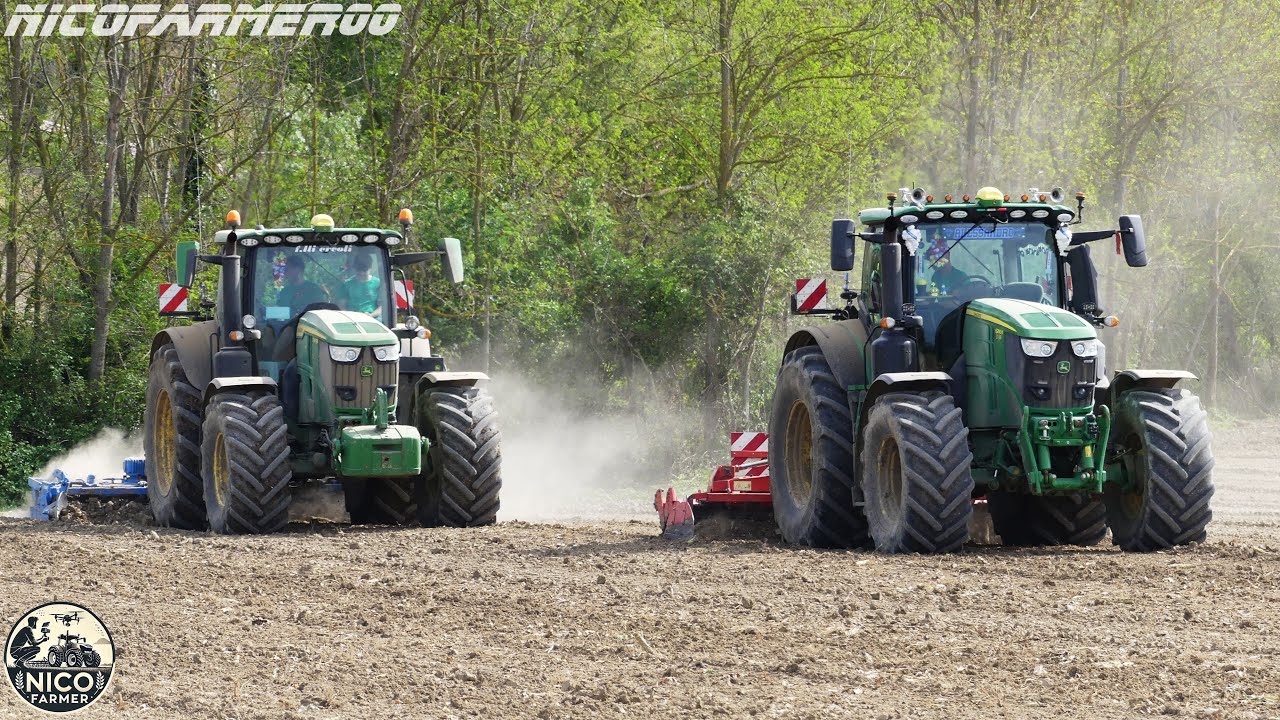 DOPPIETTA GIALLOVERDE 💛💚 | JOHN DEERE 6250R + 6R 215 | KUHN HR 4mt + LEMKEN 4.5mt | F.LLI ERCOLI 