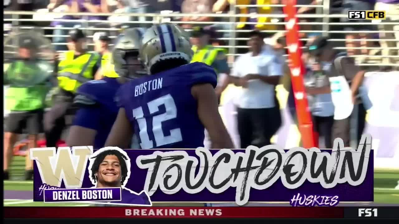 Denzel Boston Gets His Second TD vs. Northwestern | Washington Football | 09/21/2024