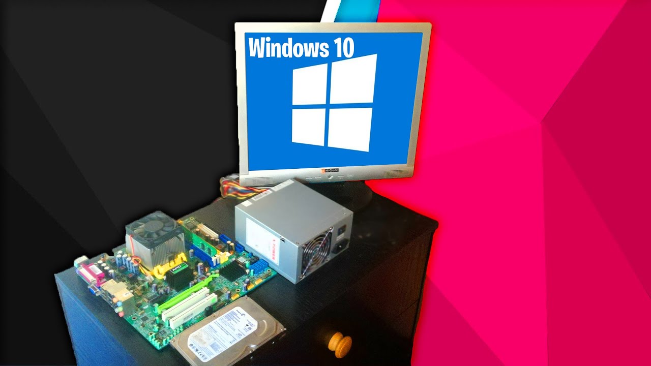 Building a old Pc *without* a case and installing Windows 10