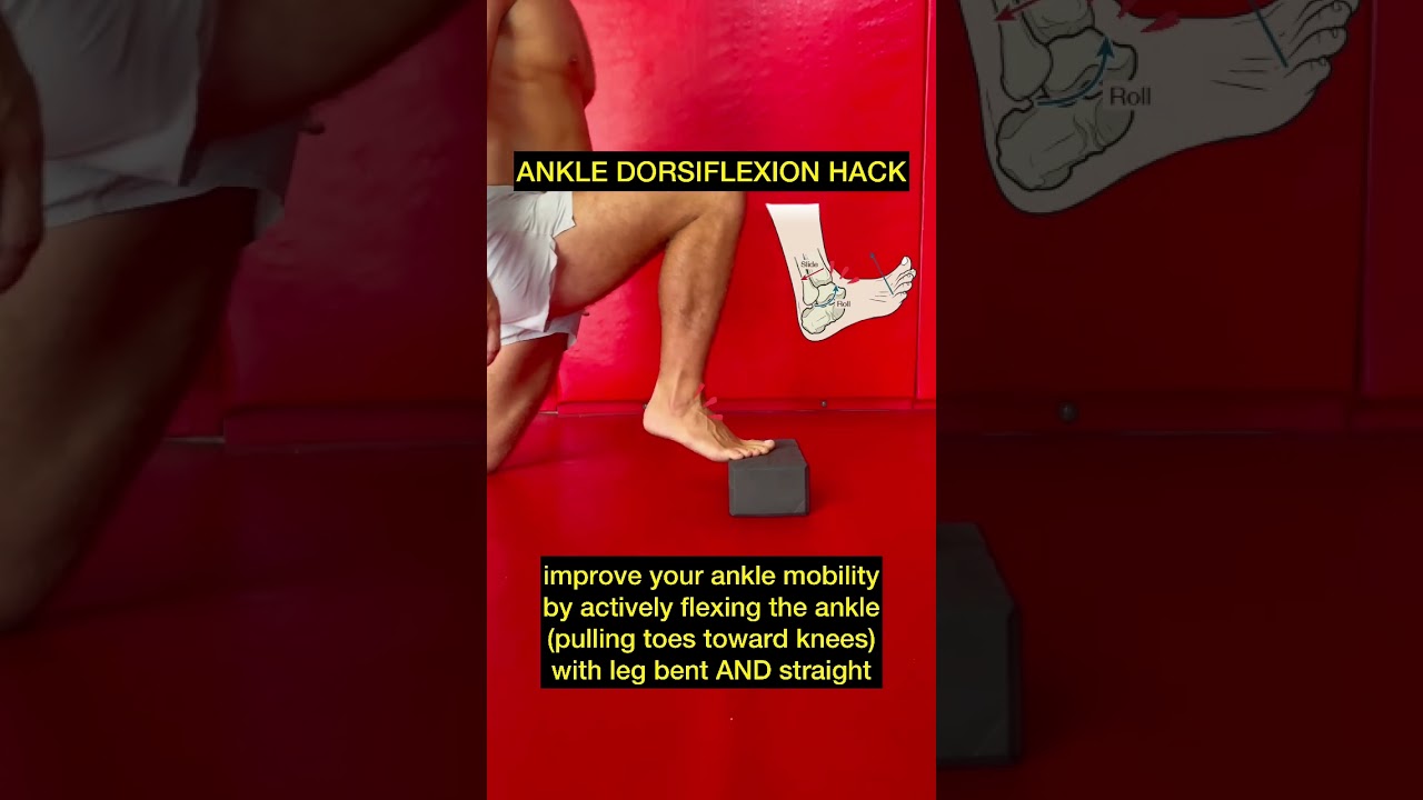 How to improve ankle mobility!! #dorsoflexion #anklemobility #anklepain #anklerehab #ankles #shorts