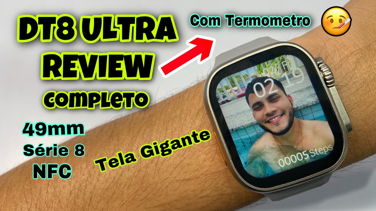 DT8 Ultra: Smartwatch Tela Gigante 2.0 NFC - Review Completo - Openbox-Impressões veja: