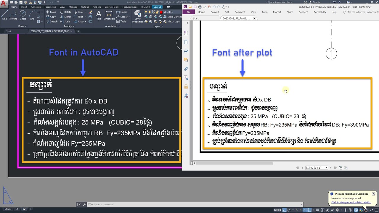 How to fix Font Error in AutoCAD Plotting