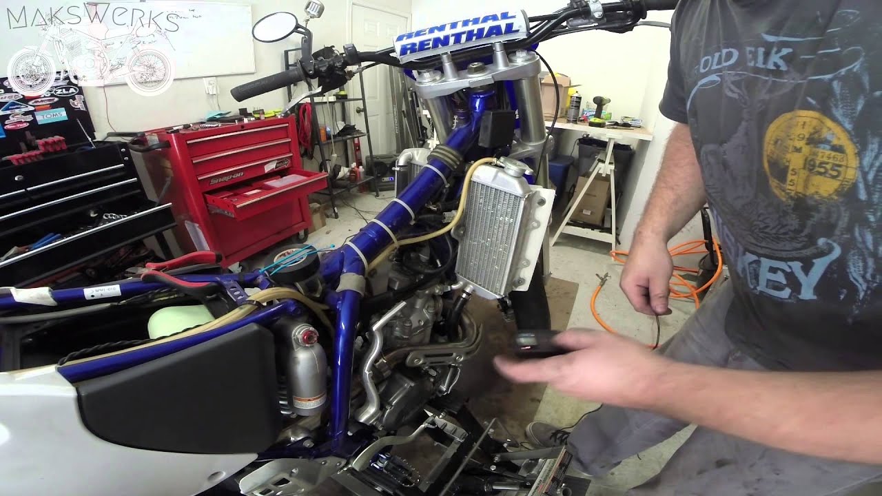 MaksWerks Garage - 2001 Yamaha WR250F - Trail Tech Vapor Install