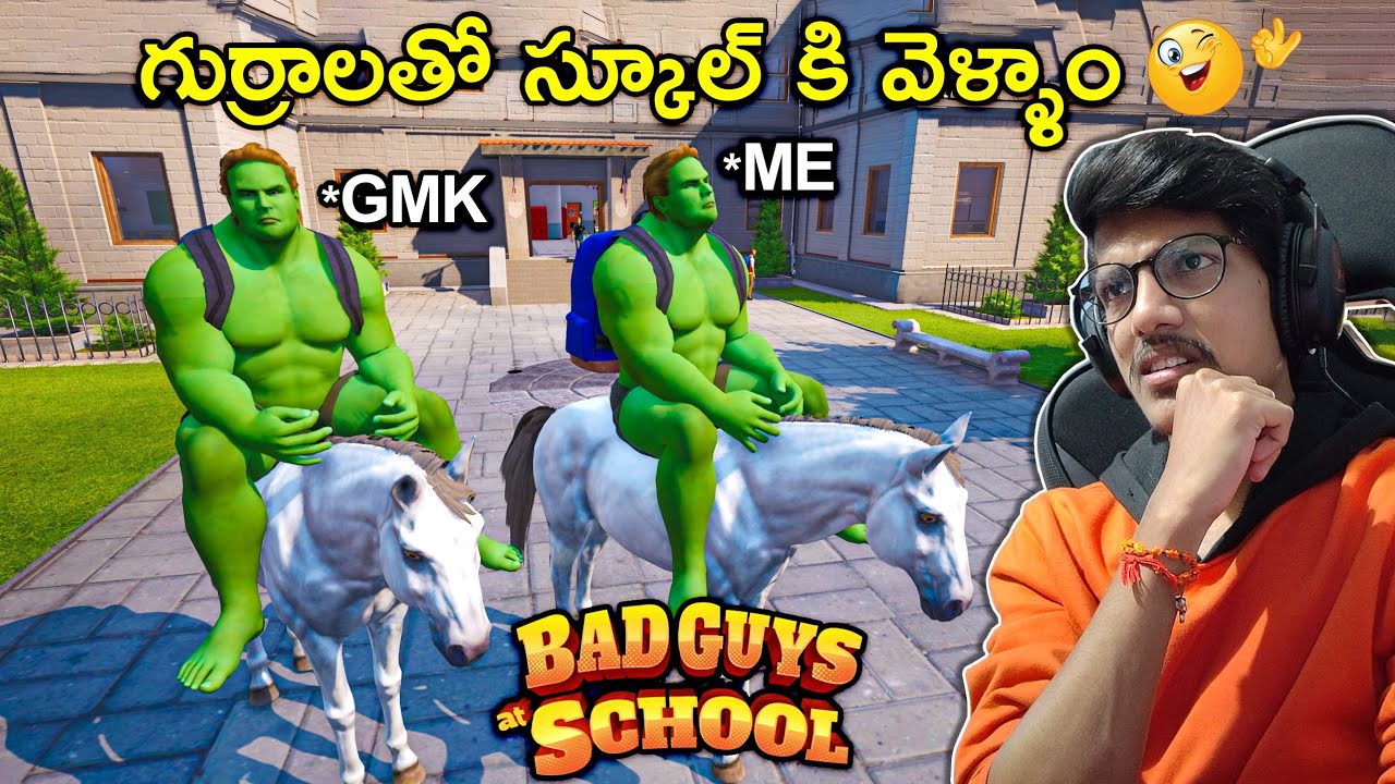 Hulks Riding Horse | Bad Guys At School In Telugu | THE COSMIC BOY