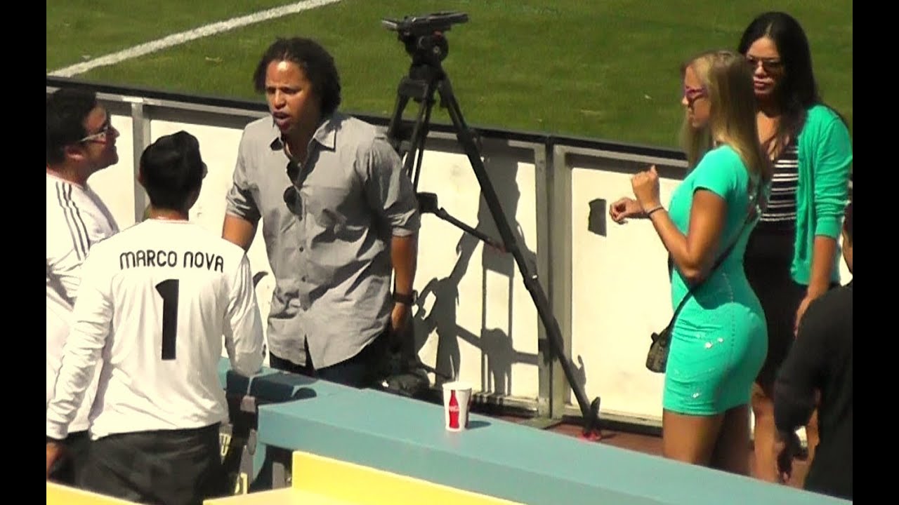 Cobi Jones at Dodger Stadium for Real Madrid-Everton and LA Galaxy-Juventus Soccer Matches 8-3-13