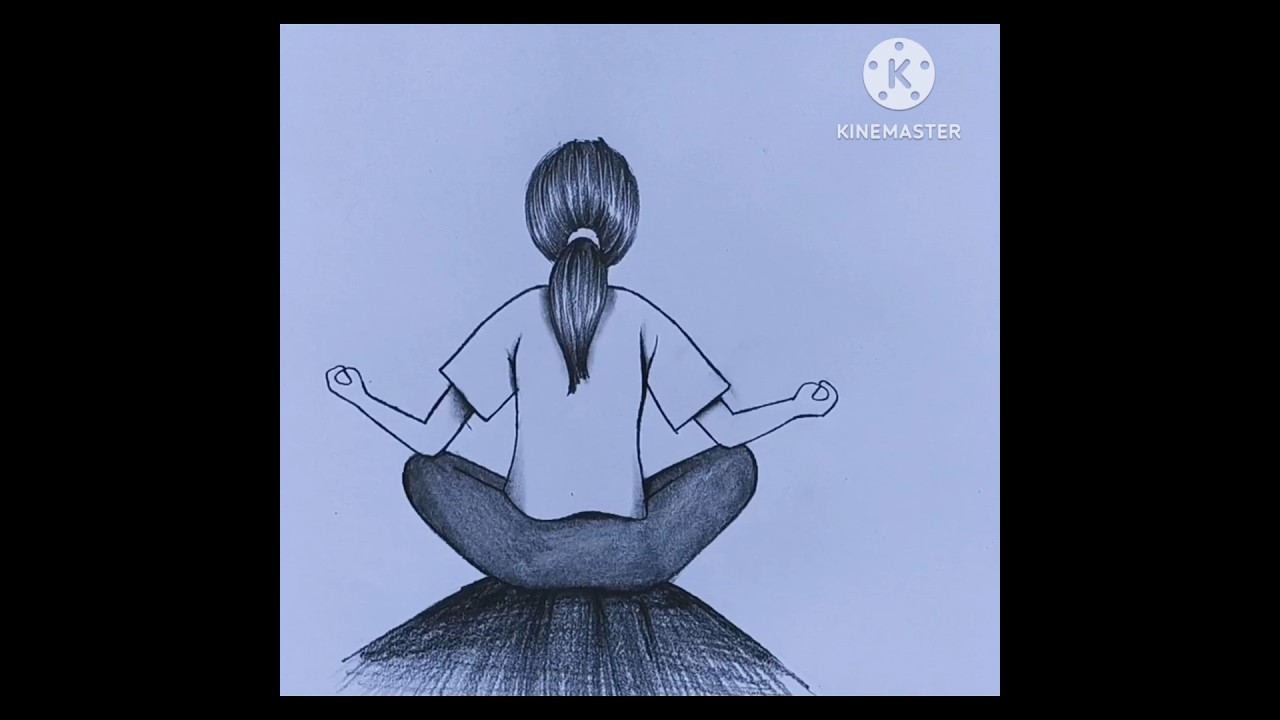 international yoga day drawing|yoga poses drawing #shorts #yoga #internationalyogaday #drawing #art