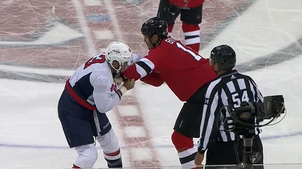Boyle and Wilson drop the gloves after hit on Gibbons