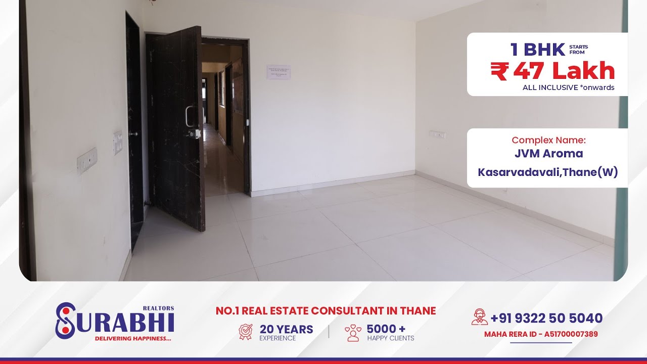 1 BHK in JVM Aroma Kasarvadavali Thane | 1 BHK Under Construction in Thane West