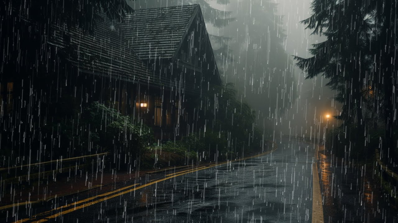 Day 8 - Rain Sounds For Sleeping - 99% Instantly Fall Asleep With Rain And Thunder Sound At Night -