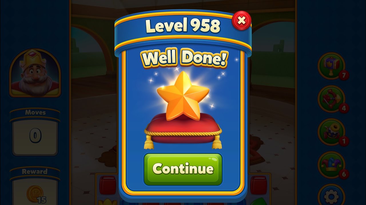 Royal Match - King Robert - Level 958 (last move clearance)