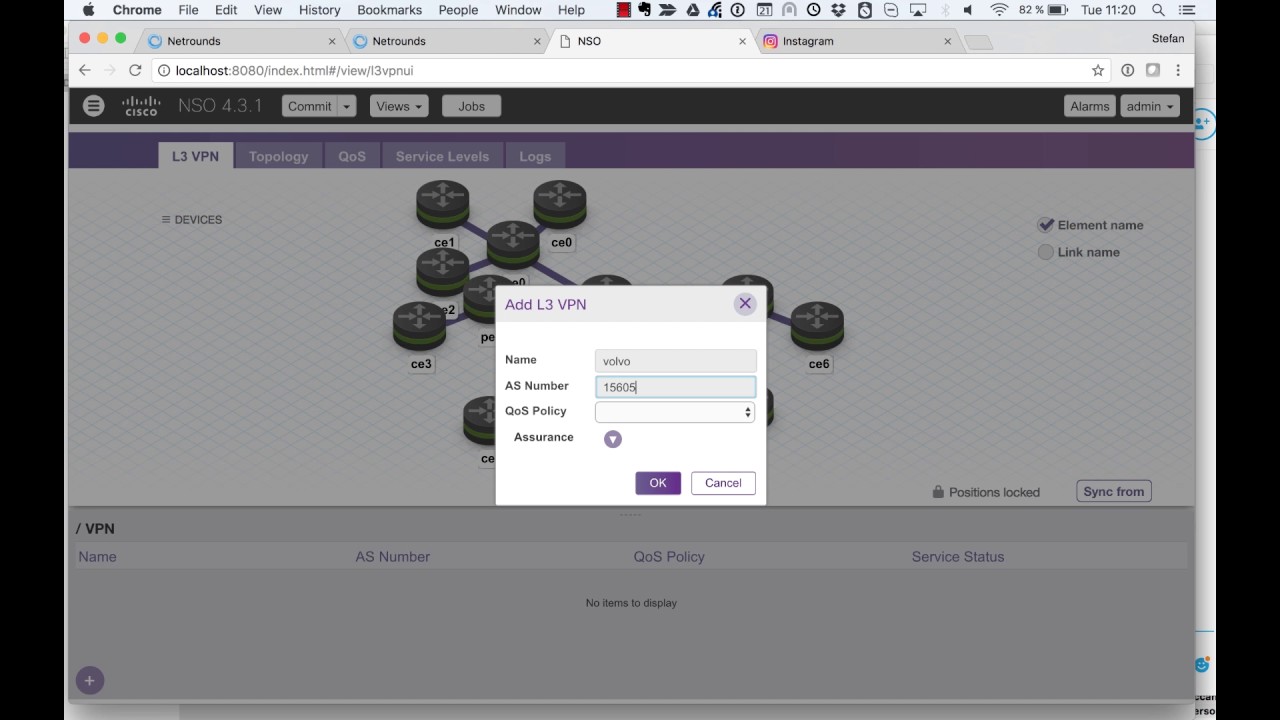 Using Cisco NSO as a service provisioning tool​