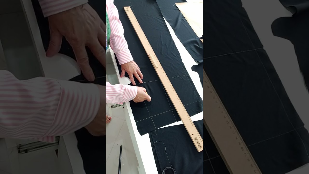 Calca pantalona ,Como riscar um molde no tecido cortar e costura 