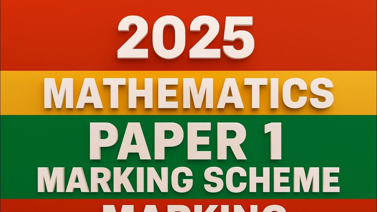 2025 KCSE Mathematics paper 1 marking scheme: answers